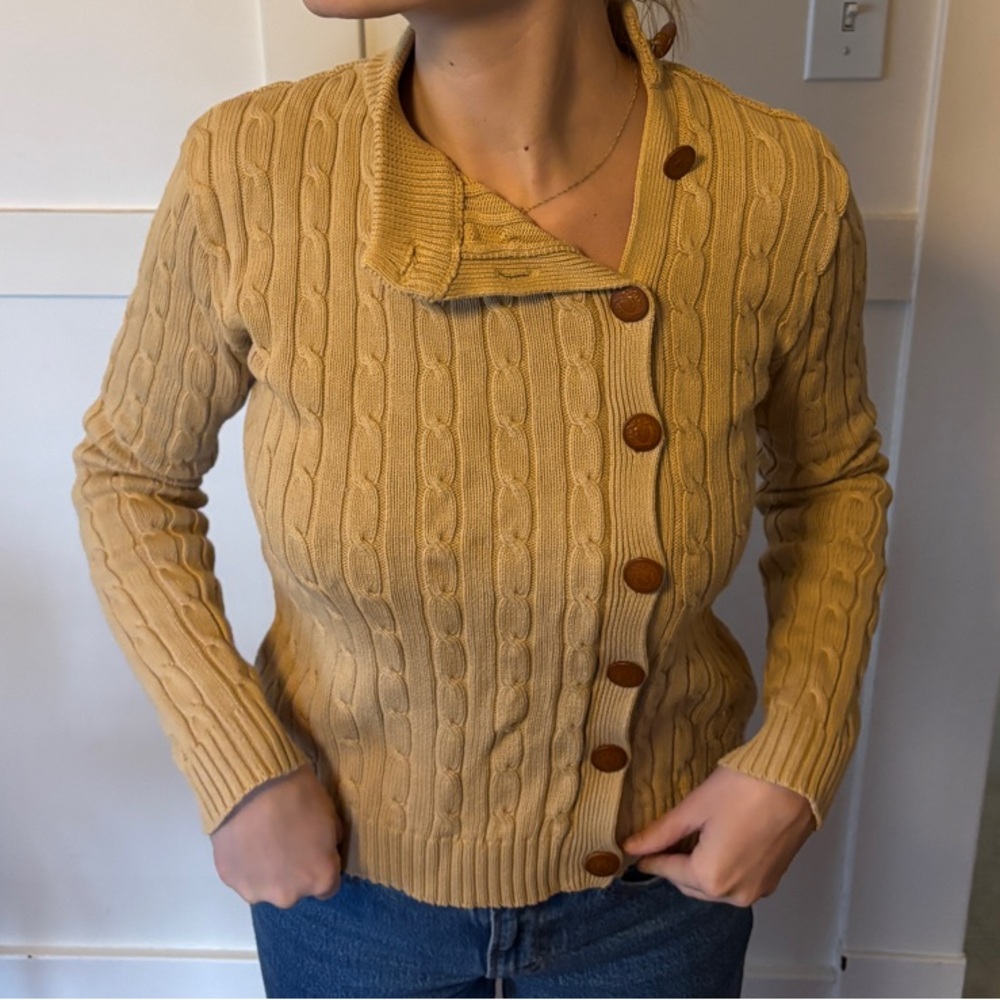 Ralph Lauren Tan Cardigan Sweater